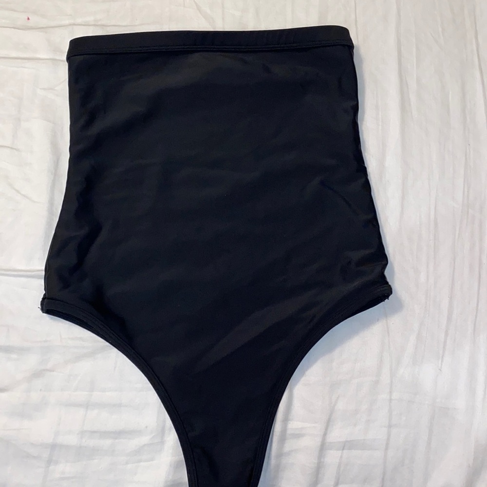 Black Strapless One Piece